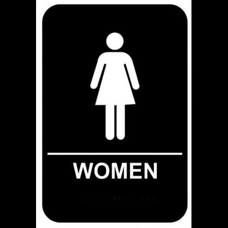 Toilets women sign