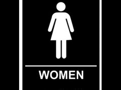 Toilets women sign